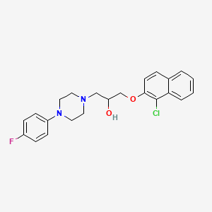 molecular formula C23H24ClFN2O2 B4299481 1-[(1-chloro-2-naphthyl)oxy]-3-[4-(4-fluorophenyl)piperazin-1-yl]propan-2-ol 