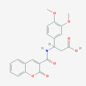 molecular formula C21H19NO7 B4299500 3-(3,4-dimethoxyphenyl)-3-{[(2-oxo-2H-chromen-3-yl)carbonyl]amino}propanoic acid 
