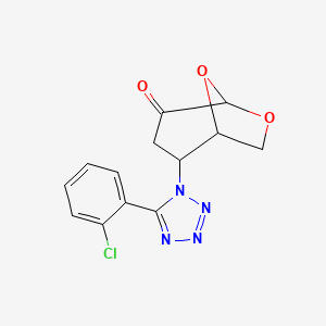 molecular formula C13H11ClN4O3 B4299535 2-[5-(2-chlorophenyl)-1H-tetrazol-1-yl]-6,8-dioxabicyclo[3.2.1]octan-4-one 