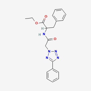 molecular formula C20H21N5O3 B4299543 ethyl N-[(5-phenyl-2H-tetrazol-2-yl)acetyl]phenylalaninate 