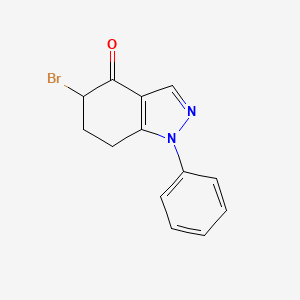 molecular formula C13H11BrN2O B4299560 5-bromo-1-phenyl-1,5,6,7-tetrahydro-4H-indazol-4-one CAS No. 179996-59-9