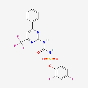 molecular formula C18H11F5N4O4S B4299588 2,4-difluorophenyl ({[4-phenyl-6-(trifluoromethyl)pyrimidin-2-yl]amino}carbonyl)sulfamate 