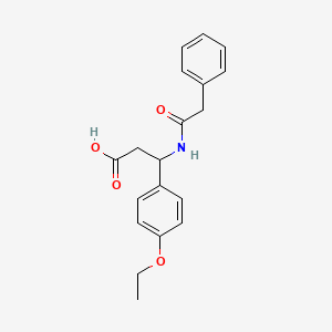 molecular formula C19H21NO4 B4299593 3-(4-ethoxyphenyl)-3-[(phenylacetyl)amino]propanoic acid 