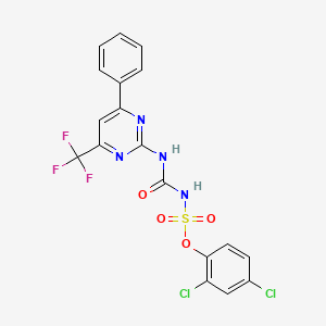 molecular formula C18H11Cl2F3N4O4S B4299595 2,4-dichlorophenyl ({[4-phenyl-6-(trifluoromethyl)pyrimidin-2-yl]amino}carbonyl)sulfamate 