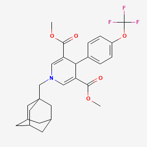 molecular formula C27H30F3NO5 B4299618 dimethyl 1-(1-adamantylmethyl)-4-[4-(trifluoromethoxy)phenyl]-1,4-dihydropyridine-3,5-dicarboxylate 