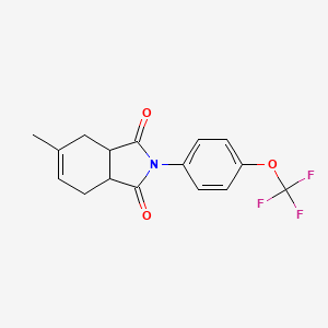 molecular formula C16H14F3NO3 B4299624 5-methyl-2-[4-(trifluoromethoxy)phenyl]-3a,4,7,7a-tetrahydro-1H-isoindole-1,3(2H)-dione 