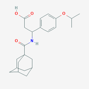 molecular formula C23H31NO4 B4299644 3-[(1-adamantylcarbonyl)amino]-3-(4-isopropoxyphenyl)propanoic acid 