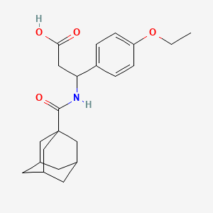 molecular formula C22H29NO4 B4299655 3-[(1-adamantylcarbonyl)amino]-3-(4-ethoxyphenyl)propanoic acid 
