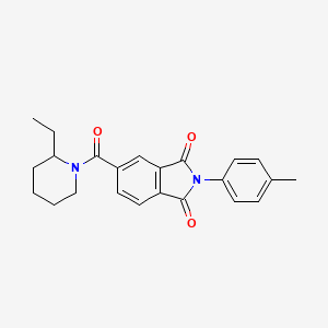 molecular formula C23H24N2O3 B4299665 5-[(2-ethylpiperidin-1-yl)carbonyl]-2-(4-methylphenyl)-1H-isoindole-1,3(2H)-dione 