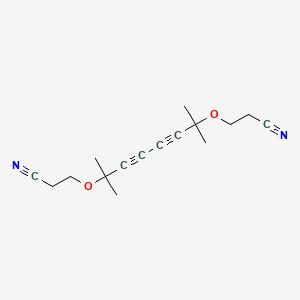 molecular formula C16H20N2O2 B4299688 3,3'-[(2,7-dimethylocta-3,5-diyne-2,7-diyl)bis(oxy)]dipropanenitrile 