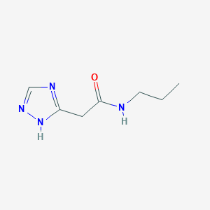 molecular formula C7H12N4O B4299709 N-propyl-2-(4H-1,2,4-triazol-3-yl)acetamide 