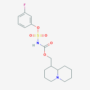 molecular formula C17H23FN2O5S B4299739 octahydro-2H-quinolizin-1-ylmethyl [(3-fluorophenoxy)sulfonyl]carbamate 