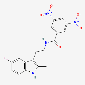 molecular formula C18H15FN4O5 B4299747 N-[2-(5-fluoro-2-methyl-1H-indol-3-yl)ethyl]-3,5-dinitrobenzamide 