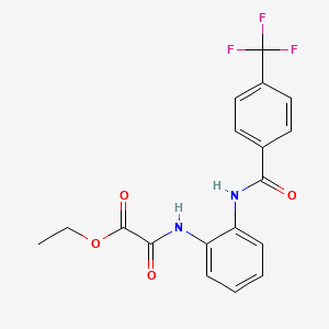 molecular formula C18H15F3N2O4 B4299749 ethyl oxo[(2-{[4-(trifluoromethyl)benzoyl]amino}phenyl)amino]acetate 