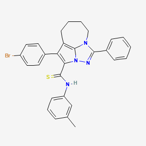 4-(4-bromophenyl)-N-(3-methylphenyl)-1-phenyl-5,6,7,8-tetrahydro-2,2a,8a-triazacyclopenta[cd]azulene-3-carbothioamide
