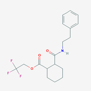 molecular formula C18H22F3NO3 B4299791 2,2,2-trifluoroethyl 2-{[(2-phenylethyl)amino]carbonyl}cyclohexanecarboxylate 