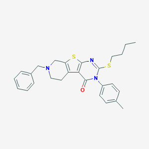 7-benzyl-2-(butylsulfanyl)-3-(4-methylphenyl)-5,6,7,8-tetrahydropyrido[4',3':4,5]thieno[2,3-d]pyrimidin-4(3H)-one