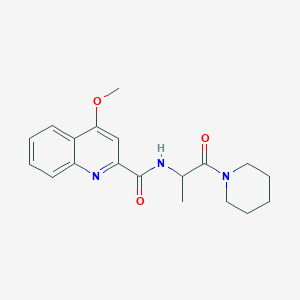 molecular formula C19H23N3O3 B4299820 4-methoxy-N-(1-methyl-2-oxo-2-piperidin-1-ylethyl)quinoline-2-carboxamide 
