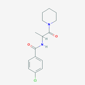 molecular formula C15H19ClN2O2 B4299821 4-chloro-N-(1-methyl-2-oxo-2-piperidin-1-ylethyl)benzamide 