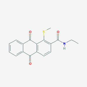 molecular formula C18H15NO3S B4299824 N-ethyl-1-(methylthio)-9,10-dioxo-9,10-dihydroanthracene-2-carboxamide 