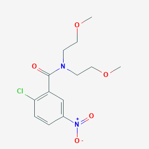 molecular formula C13H17ClN2O5 B4299844 2-chloro-N,N-bis(2-methoxyethyl)-5-nitrobenzamide 