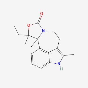 molecular formula C18H22N2O2 B4299846 11-ethyl-5,11,11a-trimethyl-6,7,11,11a-tetrahydro-4H-[1,3]oxazolo[3',4':1,2]azepino[5,4,3-cd]indol-9-one 
