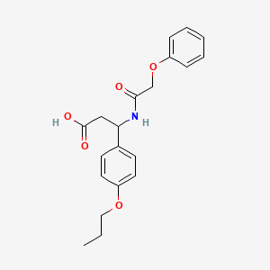 molecular formula C20H23NO5 B4299870 3-[(phenoxyacetyl)amino]-3-(4-propoxyphenyl)propanoic acid 
