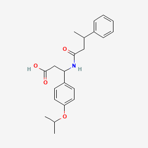 molecular formula C22H27NO4 B4299877 3-(4-isopropoxyphenyl)-3-[(3-phenylbutanoyl)amino]propanoic acid 