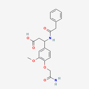molecular formula C20H22N2O6 B4299891 3-[4-(2-amino-2-oxoethoxy)-3-methoxyphenyl]-3-[(phenylacetyl)amino]propanoic acid 