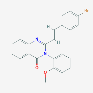 molecular formula C23H17BrN2O2 B429993 2-[2-(4-bromophenyl)vinyl]-3-(2-methoxyphenyl)-4(3H)-quinazolinone CAS No. 305863-41-6