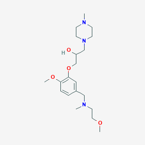 molecular formula C20H35N3O4 B4299945 1-(2-methoxy-5-{[(2-methoxyethyl)(methyl)amino]methyl}phenoxy)-3-(4-methyl-1-piperazinyl)-2-propanol 