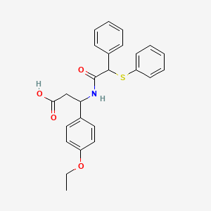 molecular formula C25H25NO4S B4299953 3-(4-ethoxyphenyl)-3-{[phenyl(phenylthio)acetyl]amino}propanoic acid 