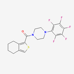 molecular formula C19H17F5N2OS B4299981 1-(pentafluorophenyl)-4-(4,5,6,7-tetrahydro-2-benzothien-1-ylcarbonyl)piperazine 