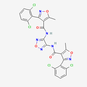 molecular formula C24H14Cl4N6O5 B4299997 N,N'-1,2,5-oxadiazole-3,4-diylbis[3-(2,6-dichlorophenyl)-5-methylisoxazole-4-carboxamide] 