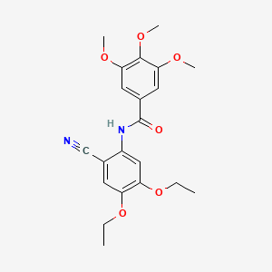 molecular formula C21H24N2O6 B4300022 N-(2-cyano-4,5-diethoxyphenyl)-3,4,5-trimethoxybenzamide 