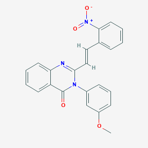 molecular formula C23H17N3O4 B430003 3-(3-methoxyphenyl)-2-[(E)-2-(2-nitrophenyl)ethenyl]quinazolin-4(3H)-one 