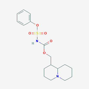 molecular formula C17H24N2O5S B4300046 octahydro-2H-quinolizin-1-ylmethyl (phenoxysulfonyl)carbamate 