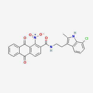 molecular formula C26H18ClN3O5 B4300050 N-[2-(7-chloro-2-methyl-1H-indol-3-yl)ethyl]-1-nitro-9,10-dioxo-9,10-dihydroanthracene-2-carboxamide 