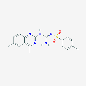 molecular formula C18H19N5O2S B430007 1-(4,6-Dimethylquinazolin-2-yl)-2-(4-methylphenyl)sulfonylguanidine CAS No. 351225-71-3