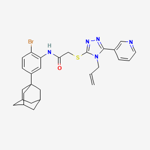 N-[5-(1-adamantyl)-2-bromophenyl]-2-[(4-allyl-5-pyridin-3-yl-4H-1,2,4-triazol-3-yl)thio]acetamide