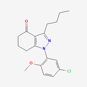 molecular formula C18H21ClN2O2 B4300135 3-butyl-1-(5-chloro-2-methoxyphenyl)-1,5,6,7-tetrahydro-4H-indazol-4-one 