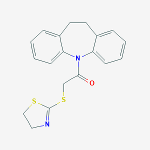 1-(5,6-Dihydrobenzo[b][1]benzazepin-11-yl)-2-(4,5-dihydro-1,3-thiazol-2-ylsulfanyl)ethanone