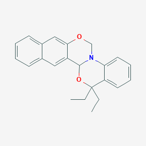 molecular formula C23H23NO2 B4300272 15,15-diethyl-13bH,15H-naphtho[2',3':5,6][1,3]oxazino[3,4-a][3,1]benzoxazine 