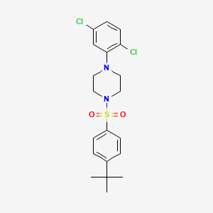 molecular formula C20H24Cl2N2O2S B4300306 1-[(4-tert-butylphenyl)sulfonyl]-4-(2,5-dichlorophenyl)piperazine 