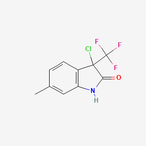 molecular formula C10H7ClF3NO B4300323 3-chloro-6-methyl-3-(trifluoromethyl)-1,3-dihydro-2H-indol-2-one 
