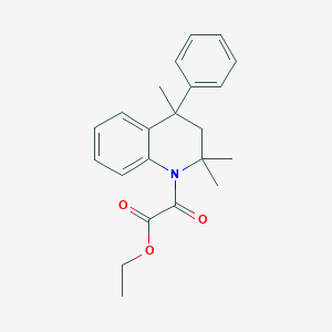 molecular formula C22H25NO3 B430033 ethyl oxo(2,2,4-trimethyl-4-phenyl-3,4-dihydroquinolin-1(2H)-yl)acetate CAS No. 351223-90-0