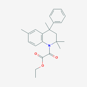 molecular formula C23H27NO3 B430034 ethyl oxo(2,2,4,6-tetramethyl-4-phenyl-3,4-dihydroquinolin-1(2H)-yl)acetate CAS No. 351223-91-1