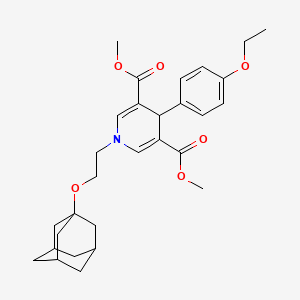 molecular formula C29H37NO6 B4300368 dimethyl 1-[2-(1-adamantyloxy)ethyl]-4-(4-ethoxyphenyl)-1,4-dihydropyridine-3,5-dicarboxylate 