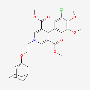 dimethyl 1-[2-(1-adamantyloxy)ethyl]-4-(3-chloro-4-hydroxy-5-methoxyphenyl)-1,4-dihydropyridine-3,5-dicarboxylate