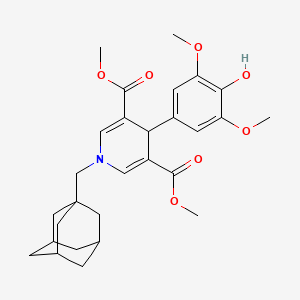 dimethyl 1-(1-adamantylmethyl)-4-(4-hydroxy-3,5-dimethoxyphenyl)-1,4-dihydropyridine-3,5-dicarboxylate